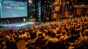 Kinya Tagawa on stage at Design Indaba