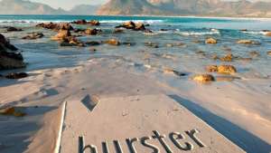 Beach calligraphy by Andrew van der Merwe. 