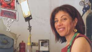 Beverley Price in her studio (2013)