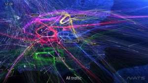 Air traffic service NATS shares a striking visualisation of the flights over London’s airports in “London 24”.